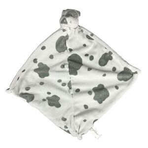 Angel Dear Cow Lovey Security Blanket White Gray Spotted Baby Soother Infant